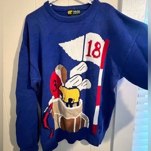 Vintage Men’s 100% cotton golden bear by Jack Nichols, crewneck sweater